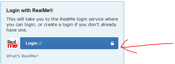 RealME login screenshot